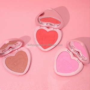 Paleta de Maquillaje de Marca Privada: Colorete Mate Suelto y Polvo <span class=keywords><strong>Iluminador</strong></span> con Brillo, Maquillaje Facial Vegano, Colorete en Forma de Corazón - Product Image 5
