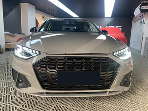 Nuevo estilo RS4 Look Honeycomb Glossy Black Grille Car Parachoques delantero Grill para <span class=keywords><strong>Audi</strong></span> <span class=keywords><strong>A4</strong></span> S4 B9.5 2020 2021 <span class=keywords><strong>2022</strong></span> 2023 2024 - Product Image 2