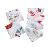 6-Layer Thick 10"x10" Organic Cotton Woven Baby Muslin Washcloths Quick-Dry Soft Newborn Face Towel for Bathroom Bedroom Outdoor