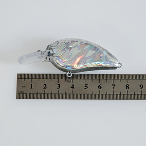 Corps de leurre vierge non peint 7,5 cm 10g, effet vague d'eau, estampage à chaud, laser, sonnette, Rock Fatty, pour leurre de pêche DIY - Product Image 2