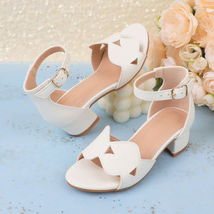 Chaussures de fête blanches pour petite fille, chaussures de mariage pour filles, sandales de scène pour la danse, anniversaire, tendance de la mode, vente en gros - Product Image 1