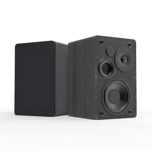 Home Audio Classic Schwarz 8 Zoll 2-Wege-Holzschrank 4 Ohm Pa Verstellbarer Ständer Aktiver Bücherregal-Lautsprecher Hifi