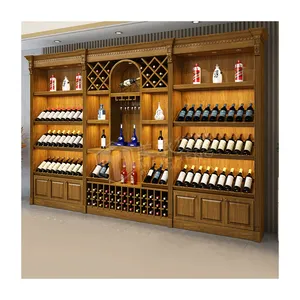 Meicheng – étagère d'angle de vin, étagère de vin de supermarché, étagère de vin pour magasin