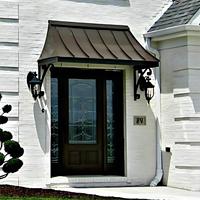 Toldo de Hierro Forjado Negro para Ventanas y Puertas, Parasol para Villa, Toldos de Hierro Tradicionales para Entrada, Decoración Exterior, Accesorios para Puertas