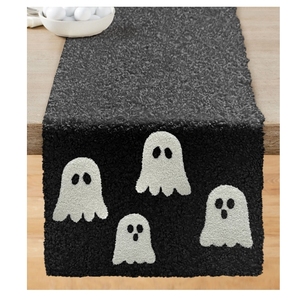 Couvre-lit d'Halloween personnalisé avec motif de crâne d'araignée orange, 100% polyester, design brodé vintage - Product Image 4