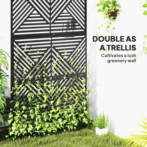 Custom <b>Decorative</b> Outdoor Laser Cut Metal Black Privacy Panels Garden Fencing <b>Screens</b> - Product Image 6