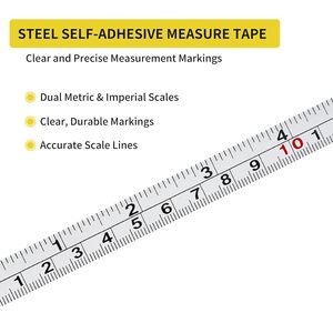 Cinta Métrica Autoadhesiva de Acero, 200cm/2m de Longitud, con Escalas Imperiales y Métricas <span class=keywords><strong>para</strong></span> Banco de Trabajo - Product Image 5
