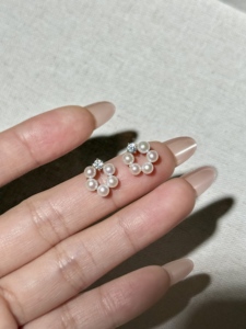 Bijoux UM, bague étoile en argent 925, boucles d'oreilles en perles d'eau douce et zircon blanc, pour unisexe, cadeau d'anniversaire ou quotidien - Product Image 3
