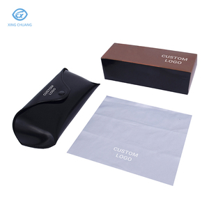 Vendita calda occhiali da sole di lusso custodia alla moda in pelle sintetica pieghevole rettangolare scatola <span class=keywords><strong>porta</strong></span> occhiali - Product Image 2