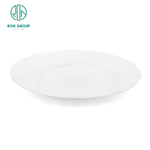 <span class=keywords><strong>Assiette</strong></span> de service personnalisée en céramique blanche en forme de fleur de <span class=keywords><strong>24</strong></span> <span class=keywords><strong>cm</strong></span> pour salade, steak, dessert, dîner, traiteur, mariage, restaurant, couverts - Product Image 5