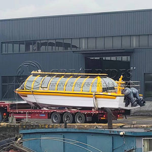 9.85m/11.6m/12.63m Bateau de passagers commercial en fibre de verre pour <span class=keywords><strong>30</strong></span>-50 <span class=keywords><strong>personnes</strong></span> pour la navette du lac et la <span class=keywords><strong>location</strong></span> - Product Image 2