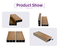 Decoración Exterior, Listón de Madera, Tubo Cuadrado Hueco de WPC para Pared, Techo con Aspecto de Madera, Tubo de Madera