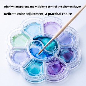 <span class=keywords><strong>Palette</strong></span> <span class=keywords><strong>de</strong></span> <span class=keywords><strong>peinture</strong></span> transparente pour enfants, motif fleur <span class=keywords><strong>de</strong></span> prunier, <span class=keywords><strong>palette</strong></span> en plastique, <span class=keywords><strong>palette</strong></span> <span class=keywords><strong>de</strong></span> <span class=keywords><strong>peinture</strong></span> acrylique et gouache, vente en gros - Product Image 3