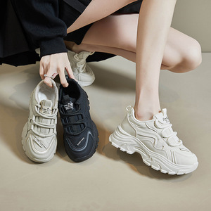 Best vendi <span class=keywords><strong>scarpe</strong></span> sportive Casual con zeppa bianche e lacci antiscivolo da <span class=keywords><strong>donna</strong></span> <span class=keywords><strong>scarpe</strong></span> da <span class=keywords><strong>donna</strong></span> traspiranti e spesse suola - Product Image 2
