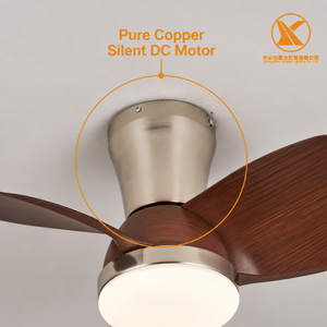 Ventilateur de plafond moderne avec lumière LED, télécommande, 3 pales, 6 vitesses, <span class=keywords><strong>CRI</strong></span> 97 élevé, moteur DC silencieux, intensité variable, taille des pales 36 pouces, pour la maison <span class=keywords><strong>et</strong></span> le bureau - Product Image 6