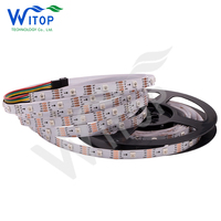 Bande LED Flexible SMD 5050 WS2815 12V RGB Adressable, Contrôle Vocal Facile, Couleurs Automatiques, PC/PVC pour Certification