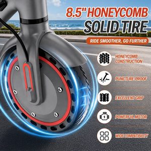 Patinete Eléctrico Plegable de 8.5 Pulgadas y 350W, Patinete Eléctrico Portátil para Adultos, para Desplazamientos Urbanos - Product Image 2