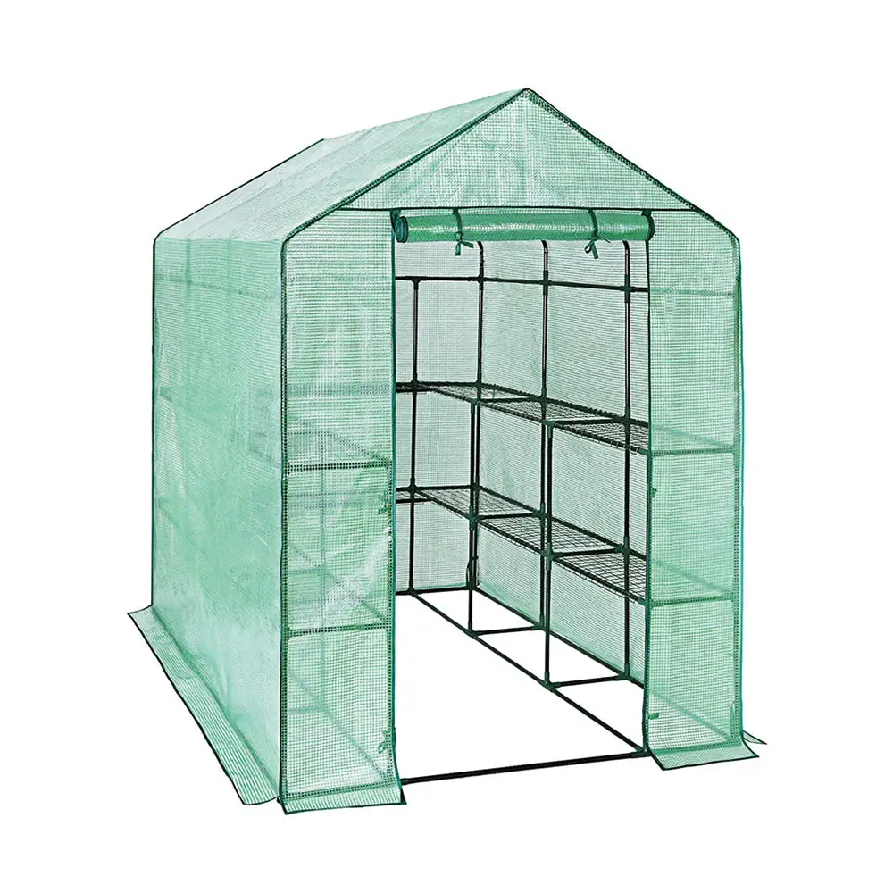Offre Spéciale ménage Mini serre Portable jardin cour couverture de Film plastique petite promenade dans les serres en plastique pour le jardin