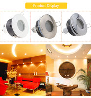 Ecolux Moderne IP65 Étanche LED Encastré Plafonnier Dimmable Downlight GU10 MR16 Aluminium Spot Lumières pour Salle de Bain