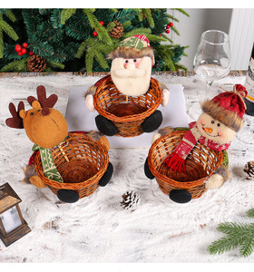 Christmas Decorations Christmas Candy Baskets Plush Toy <strong>Crib</strong> Children's Gift Box Christmas Decoration - Product Image 4