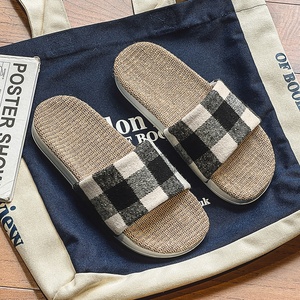 Chaussons d'intérieur antidérapants pour couple, en EVA, coton et chanvre, pour femme - Product Image 2