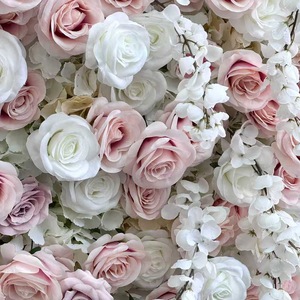 Multicolor Floral <b>Wall</b> With Green <b>Leaf</b> Artificial Flower Panel Fresh Style For Bridal Shower Event <b>Decor</b> - Product Image 4