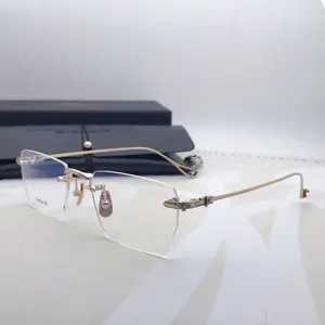 High Quality Titanium Rimless Frames Spectacles Optical Eye Glass Glasses For Men and woman CH638