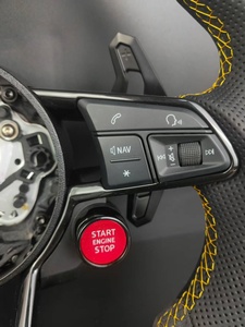 Volante Sportivo RS in Alcantara e Pelle Traforata con Cuciture e Indicatore Superiore Compatibile con <span class=keywords><strong>Audi</strong></span> A3/A4/A5/A6/A7/RS3/RS4/RS5/<span class=keywords><strong>RS6</strong></span>/RS7/R8 - Product Image 6