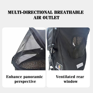 JXB Nuovo Arrivo: Passeggino <span class=keywords><strong>per</strong></span> Animali Domestici Traspirante in Rete con Tetto Panoramico, Carrozzina Pieghevole <span class=keywords><strong>per</strong></span> Cani e Gatti - Product Image 3