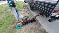 Kit de tuyau d'évacuation pour camping-car de 15 à 20 pieds, coudière transparente pivotante avec raccord de station de vidange 4-en-1 - Rangement inclus