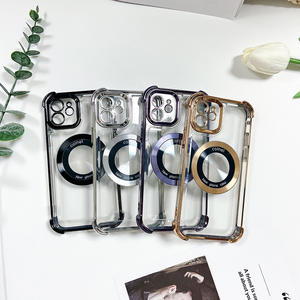 Vendita calda placcato custodia magnetica Smart Phone per <span class=keywords><strong>Samsung</strong></span> S23 <span class=keywords><strong>S21</strong></span> S22 <span class=keywords><strong>Ultra</strong></span> Wireless copertura di protezione per lenti di ricarica - Product Image 6