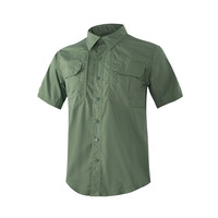 Chemise tactique à manches courtes multi-poches à motif camouflage personnalisé, vêtements tactiques pour hommes, vêtements d'extérieur