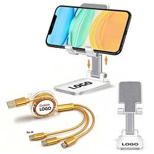 Support de bureau pliable personnalisé avec logo d'entreprise, support de téléphone portable/tablette réglable sur mesure, cadeau promotionnel - Product Image 1