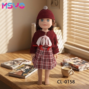 MSYO Poupée Fille DIY de 18 Pouces avec Mini <span class=keywords><strong>Manteau</strong></span> d'<span class=keywords><strong>Hiver</strong></span>, Vêtements et Chapeau en PVC, Jouet pour Enfants - Product Image 2
