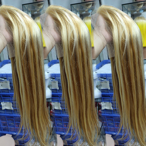 Letsfly # Perruques Lace Frontal 13x4 couleur 613, 200% de densité, en cheveux vierges bruts blonds, grade 10A, couleur 1B613, avec mèches, lisses, ondulées, bouclées - Product Image 4