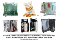 Machine voor het wegen, verpakken en doseren van gehakt, rijst, bonen, snoep, noten, zaden, knapperige rijst, gedroogd fruit, visvoer, snacks en hardware.