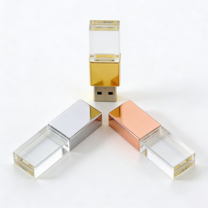 Clé USB en verre cristal 3.0 avec logo personnalisé gravé en 3D, 2.0, 2 Go, 4 Go, 8 Go, 16 Go, 32 Go, 64 Go, avec boîte blanche - Product Image 3