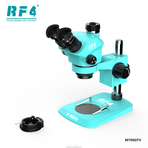 <span class=keywords><strong>Microscopio</strong></span> <span class=keywords><strong>Trinocular</strong></span> RF-7050TV con Enfoque Sincrónico, Zoom de 3 Lentes, Cámara 2K para Restauración Móvil, Ampliación de 7-50x, Anillo de Luz LED de 144 LED - Product Image 5