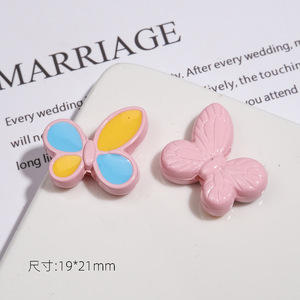 Cuentas acrílicas de mariposa de 19*21mm, cuentas acrílicas de plástico Lucite, cadena de teléfono DIY, pulsera, cuerda para el cabello - Product Image 5