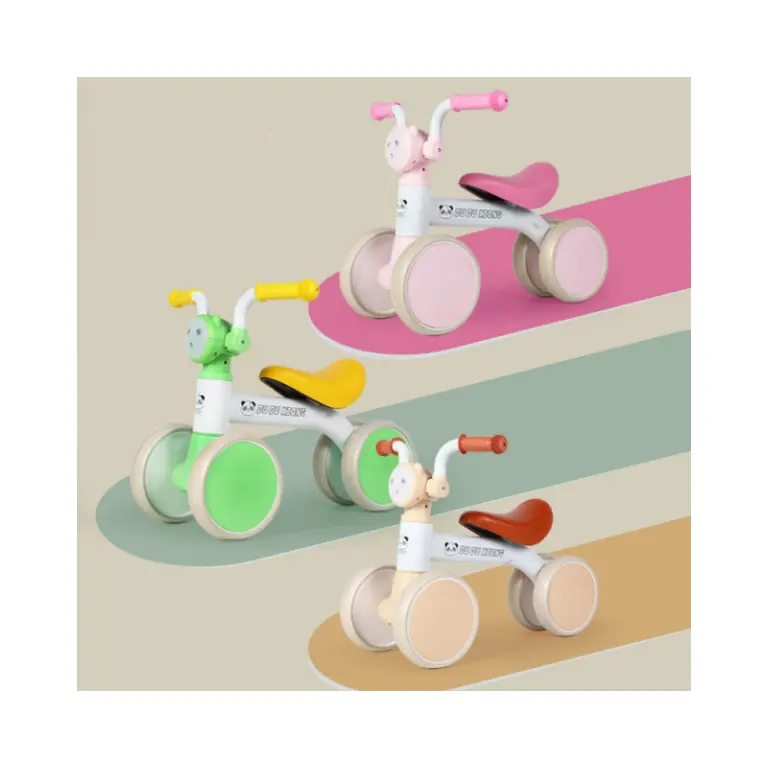 Children tricycle enlarge wheels exercise balance light music children balance four wheeler