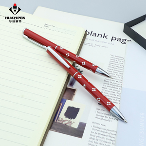 Logo personalizzato regalo per ragazze <span class=keywords><strong>penna</strong></span> <span class=keywords><strong>a</strong></span> sfera rossa <span class=keywords><strong>smalto</strong></span> fiore fortunato con 0.7mm di larghezza di scrittura <span class=keywords><strong>penna</strong></span> intera in metallo - Product Image 5