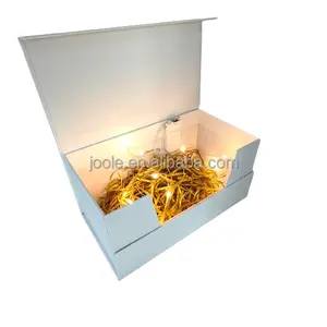Luxury Cardboard Gift Box Open Light-on Valentines/Christmas Design Chocolate Flower Candle Packing Custom Logo 4C Printing