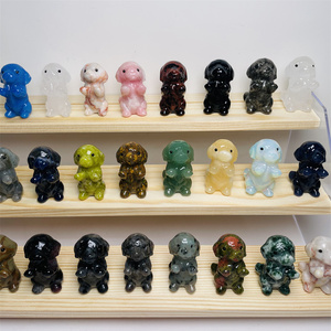 Vente en gros de pierre de roche naturelle sculptée à la main en renard de cristal pour la décoration intérieure - Product Image 6