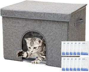 Maison pliable pour chat, isolée et imperméable, pour l'intérieur et l'extérieur, abri portable pour animaux de compagnie - Product Image 1