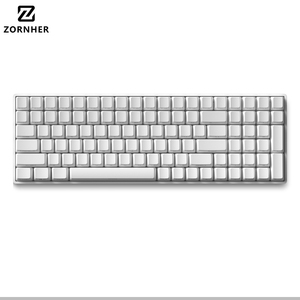 Clavier mécanique sans fil Zornher ZH100 Pure White 100 touches, interrupteurs silencieux <span class=keywords><strong>Gateron</strong></span>, RGB, logo personnalisé, tri-mode, pour le bureau - Product Image 1