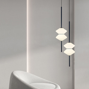 Lámpara de Araña LED Moderna Minimalista Nórdica con Marco de Hierro, Altura Ajustable, para Comedor, Barra de Bar, Dormitorio, Mesita de Noche - Product Image 2