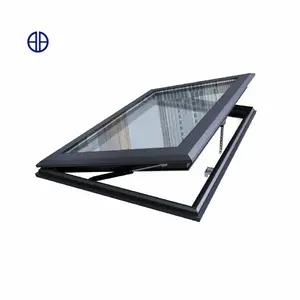 Sunroom Motorizado Tragaluz Aluminio Ventilación Tragaluz Techo Ventana Deslizante Vidrio