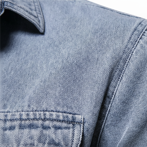 Chaquetas Vaqueras Extra Grandes Cómodas al por Mayor para Hombre, Personalizadas OEM ODM, Transpirables, con Cuello Alto, Logotipo Frontal, Botones y Bolsillos - Product Image 1
