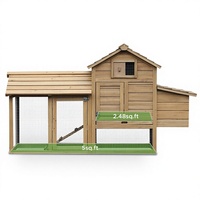 Chilochilo vente en gros 59 "petit poulailler en bois poulailler volaille Cage extérieur maison pour animaux de compagnie poulet nichoir lapin clapier
