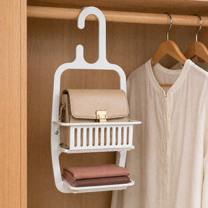 Collapsible Folding Hanging Shower Organizer Portable <b>Bath</b> Caddy Bathroom Shelf Basket - Product Image 2
